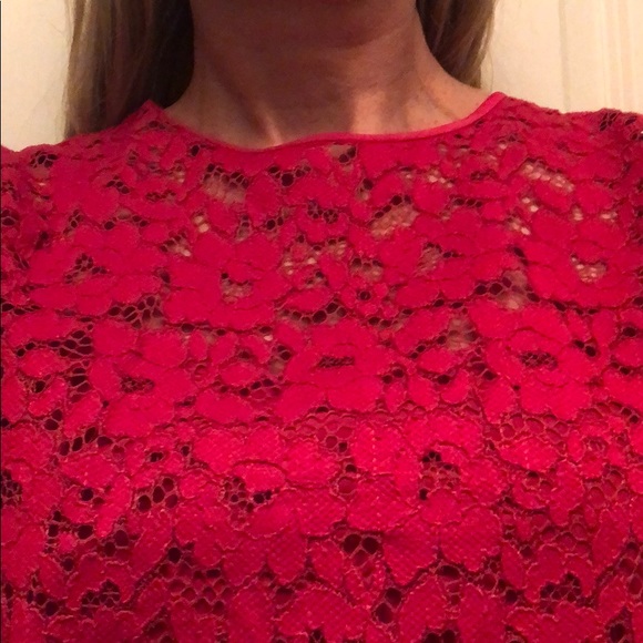 DKNY red lace top with camisole - Picture 2 of 8